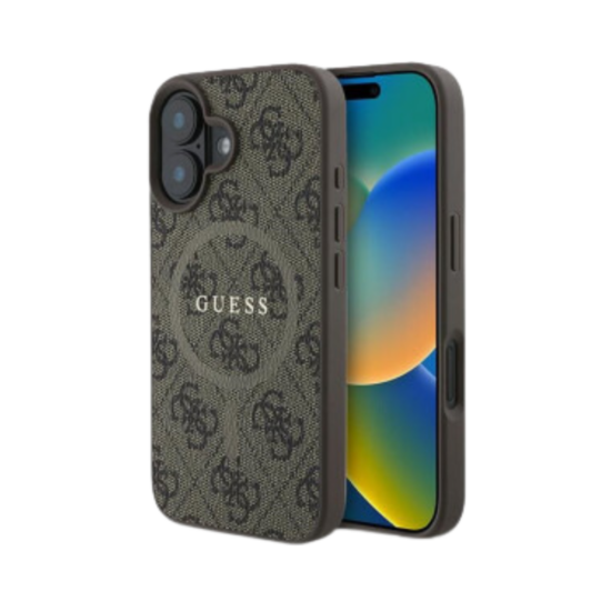 GUESS - iPhone 16 Plus - Phone Case - Brown - Ring (MagSafe)