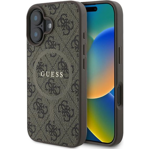 GUESS - iPhone 16 Plus - Phone Case - Brown - Ring (MagSafe)