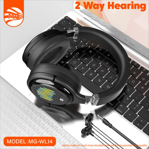 MG - Draadloze Gaming Headset - Bluetooth Headset - Zwart - WL14