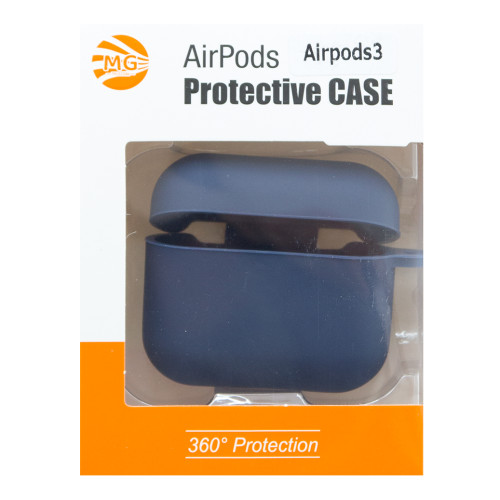 MG - Premium Hoesje Geschikt Voor Airpod 3 - Blauwe Oplaadcase Van Plastic