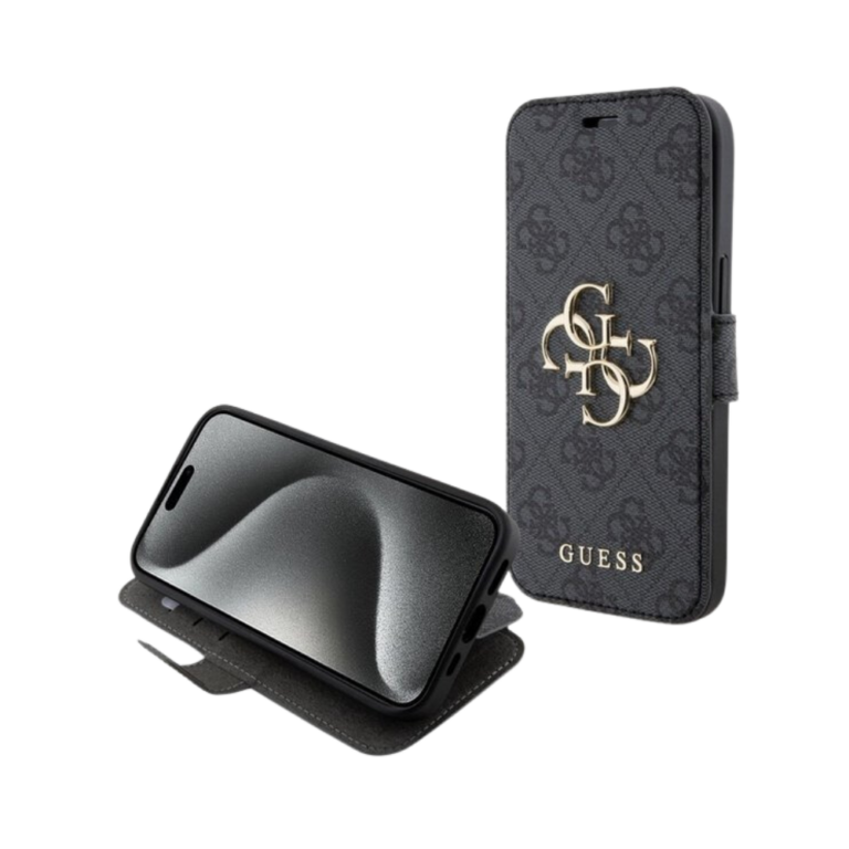 Guess 4G Metal Logo Book Case - Geschikt voor Apple iPhone 15