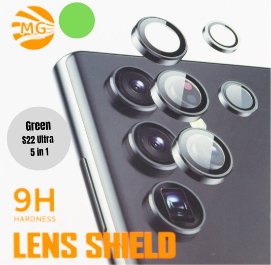 MG - Geschikt Voor - Camera lens protector Samsung Galaxy S22 Ultra - Groen