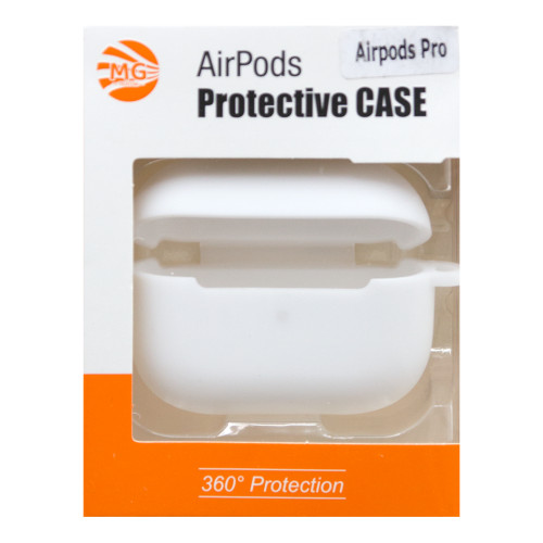 MG - Premium Hoesje Geschikt Voor Airpod Pro - Wit Oplaadcase Van Plastic