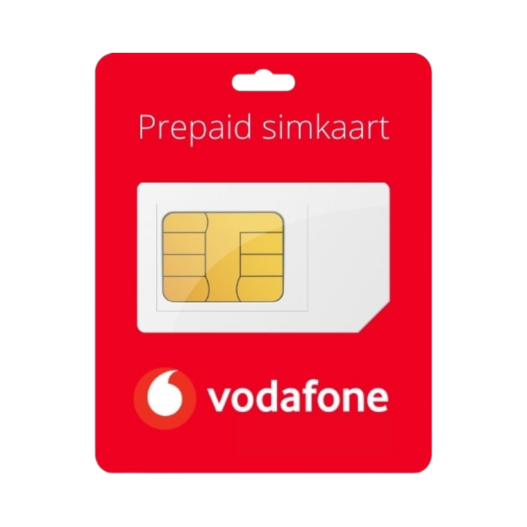 Vodafone Standaard SIM-kaart – Inclusief €5 Beltegoed