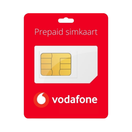 Vodafone Standaard SIM-kaart – Inclusief €5 Beltegoed