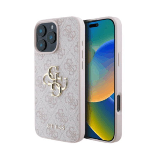 GUESS - iPhone 16 Pro Max - Phone Case - Pink - Logo