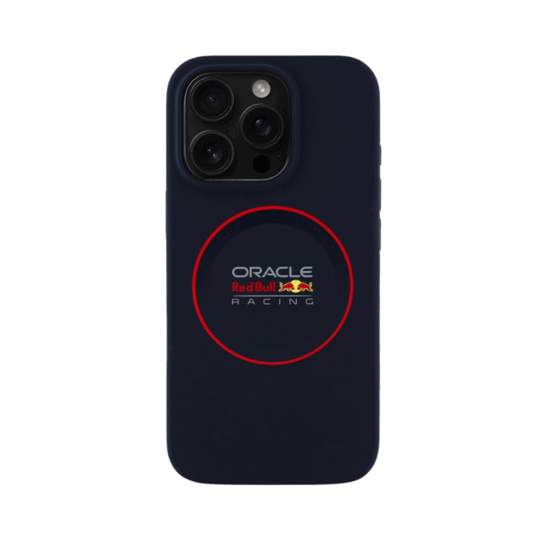 Red Bull Racing Silicone Oversize Horizontal Logo Back Cover hoesje met MagSafe voor Apple iPhone 16