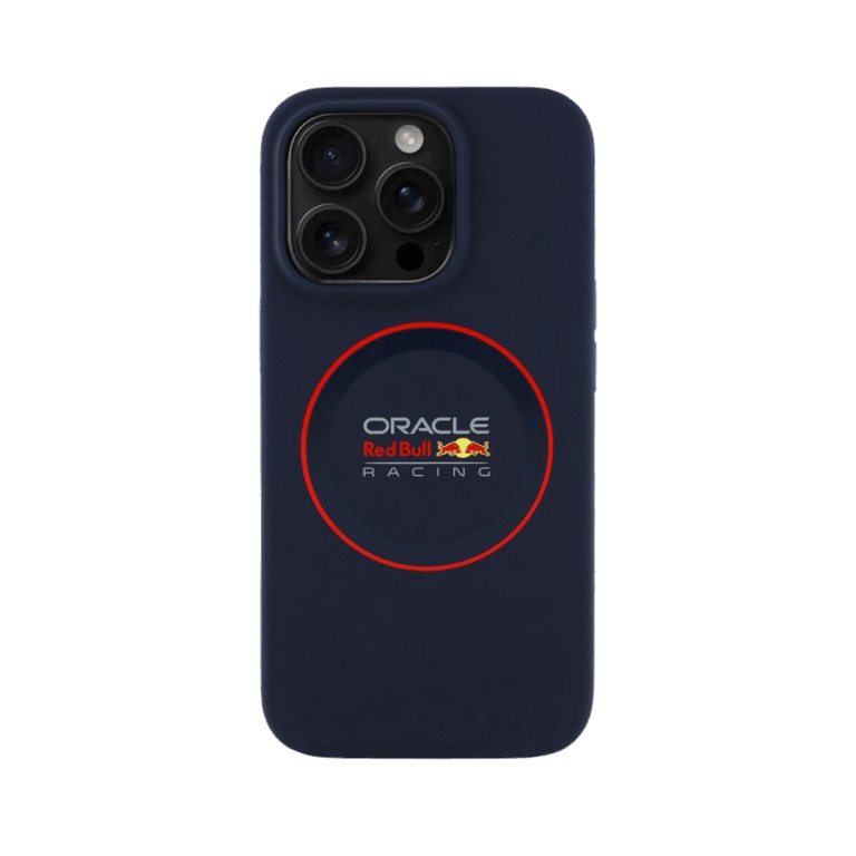 Red Bull Racing Silicone Red Ring Back Cover hoesje met MagSafe voor  iPhone 14 Pro - Donkerbla