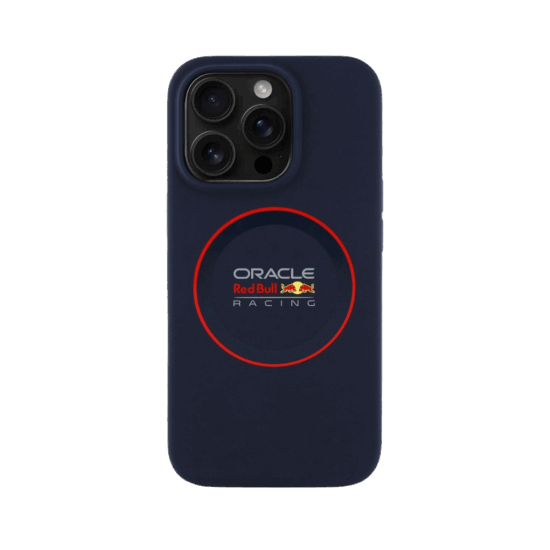 Red Bull Racing Silicone Red Ring Back Cover hoesje met MagSafe voor  iPhone 14 Pro - Donkerbla