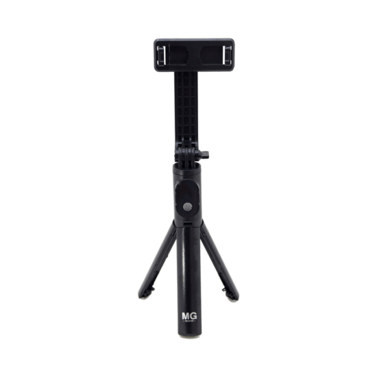 MG - Selfie Stick Met Standaard - Afstelbare Selfiestick - Afstandbedienbare Selfiestick - Zwart