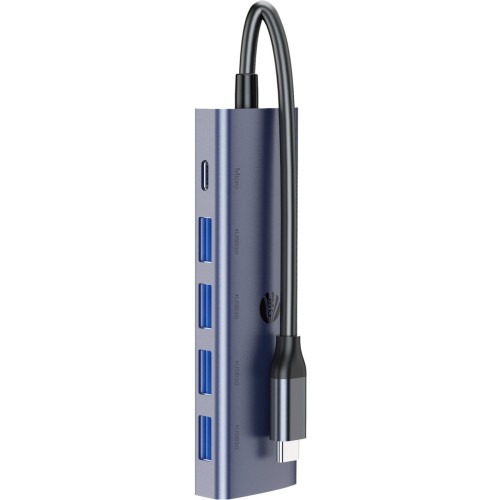 MG - Type-C To USB HUB Adapter 5 in 1 - Adapter Met 4 Poort USB 2.0 HUB + 5Gps High Transmission Spe