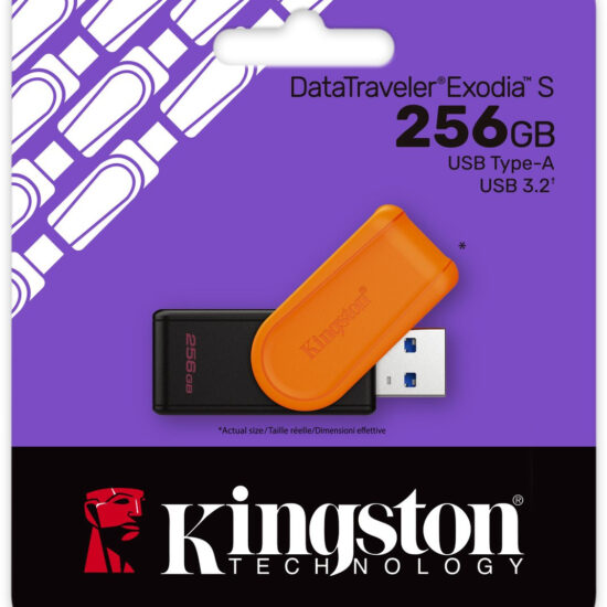 Kingston DataTraveler ´´Exodia'´S -256GB  Type-A - USB 3.2 - (Black/Orange)