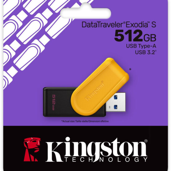 Kingston DataTraveler ´´Exodia'´S -512GB  Type-A - USB 3.2 - (Black/Yellow)