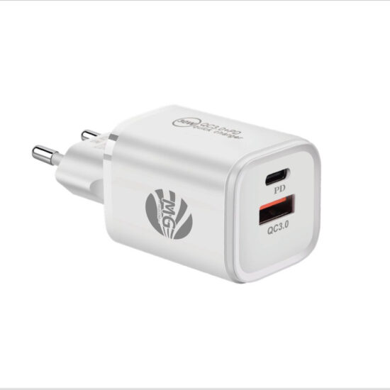 MG - Universeel Adapter - 30W - Super Fast Charging - Wit - 2 Poorten - 1x Type C 1x USB