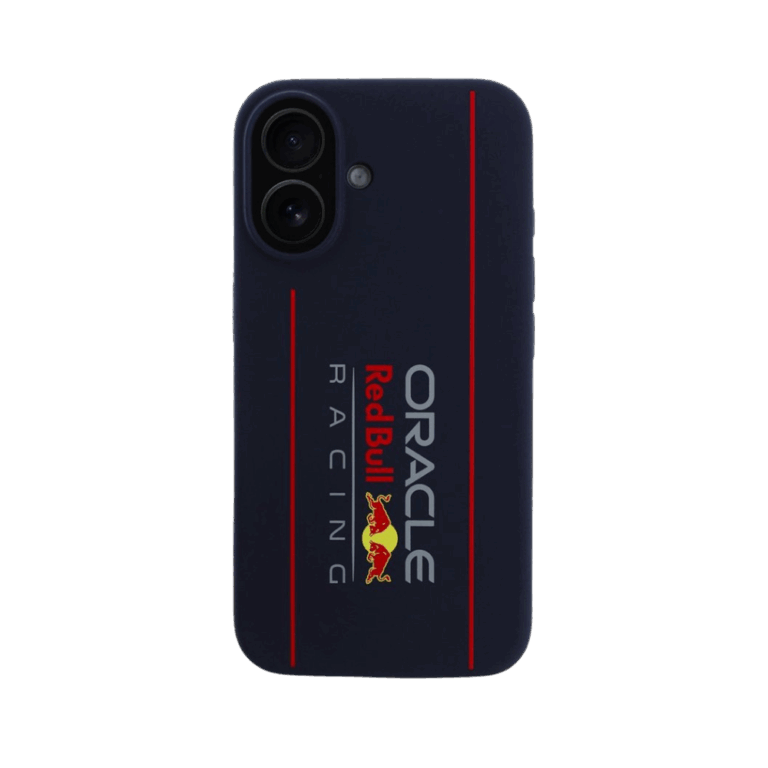 Red Bull Racing Silicone Oversize Vertical Logo Back Cover hoesje met MagSafe voor Apple iPhone 16 -