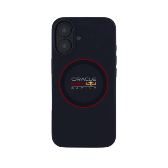 Red Bull Racing Silicone Red Ring Back Cover hoesje met MagSafe voor Apple iPhone 16 - Donkerblauw