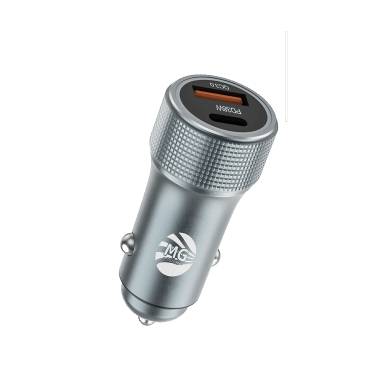 MG - Autolader Dual USB-C - 40W - 1 Poort Type-C 1 Poort Usb Snellader - Sigarettenaansteker - Power
