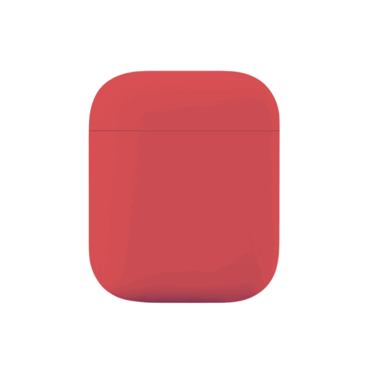 MG - Premium Hoesje Geschikt Voor Airpod 1/2 - Rood Oplaadcase Van Plastic