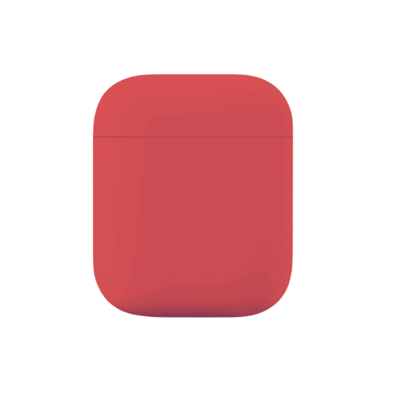 MG - Premium Hoesje Geschikt Voor Airpod 1/2 - Rood Oplaadcase Van Plastic