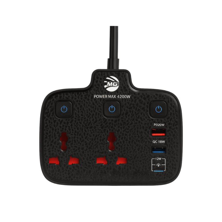 MG ST10 Home & Travel Power Strip - Portable - Black