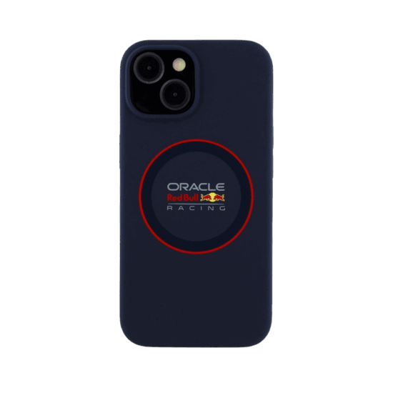 Red Bull Racing Silicone Oversize Horizontal Logo Back Cover hoesje met MagSafe voor Apple iPhone 15