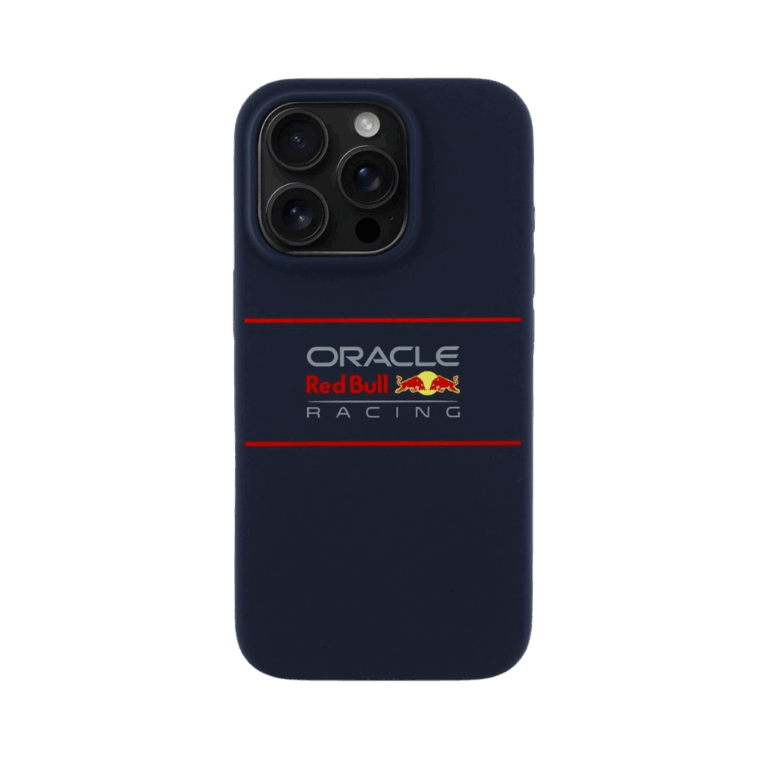 Red Bull Racing Silicone Oversize Horizontal Logo Back Cover hoesje met MagSafe voor Apple iPhone 16