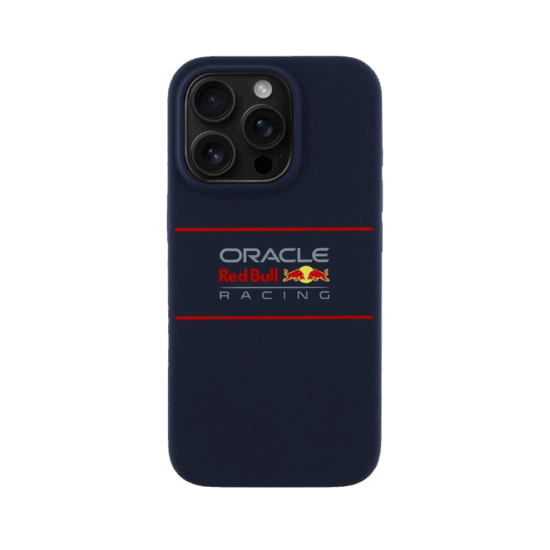 Red Bull Racing Silicone Oversize Horizontal Logo Back Cover hoesje met MagSafe voor Apple iPhone 16