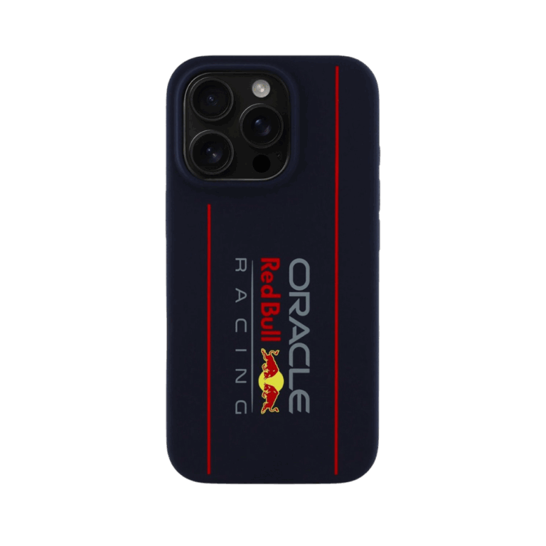 Red Bull Racing Silicone Oversize Vertical Logo Back Cover hoesje met MagSafe voor Apple iPhone 15 P