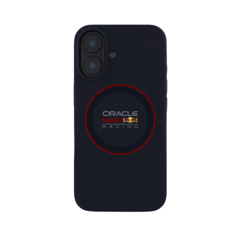 Red Bull Racing Silicone Red Ring Back Cover hoesje met MagSafe voor Apple iPhone 16 - Donkerblauw