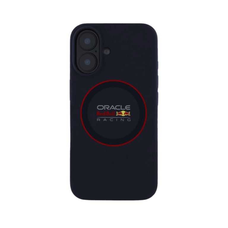 Red Bull Racing Silicone Red Ring Back Cover hoesje met MagSafe voor Apple iPhone 16 - Donkerblauw