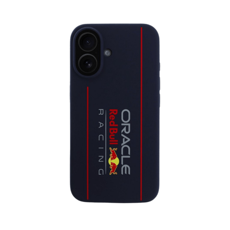 Red Bull Racing Silicone Oversize Vertical Logo Back Cover hoesje met MagSafe voor Apple iPhone 16 -
