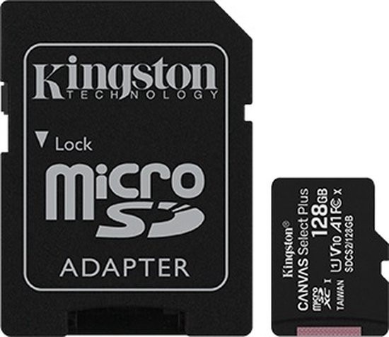 Kingston sdcs2/128gb Canvas Select Plus, 128 GB, MicroSDXC, Class 10 UHS-I