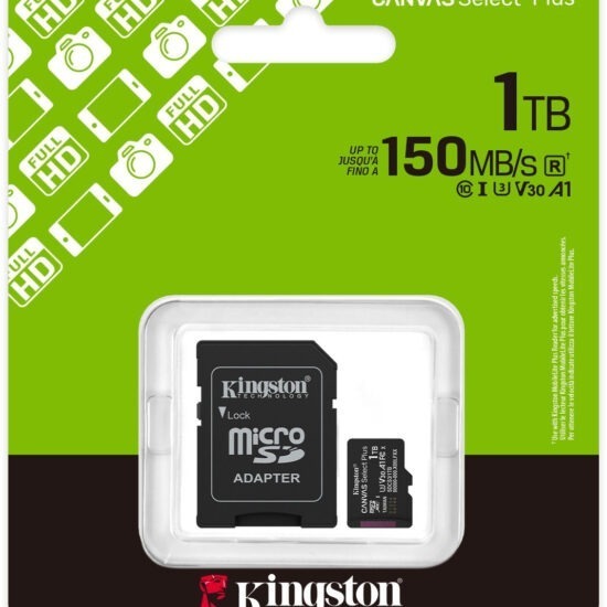 Kingston Canvas Select ´´Plus 1TB microSDXC - 150MB/S - kaart+adapter