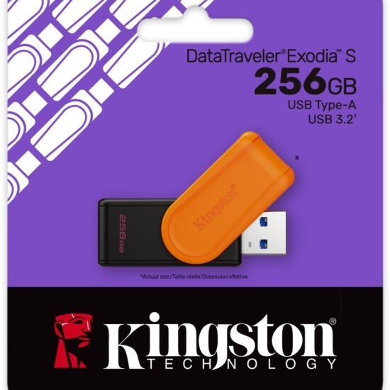 Kingston DataTraveler ´´Exodia'´S -256GB  Type-A - USB 3.2 - (Black/Orange)
