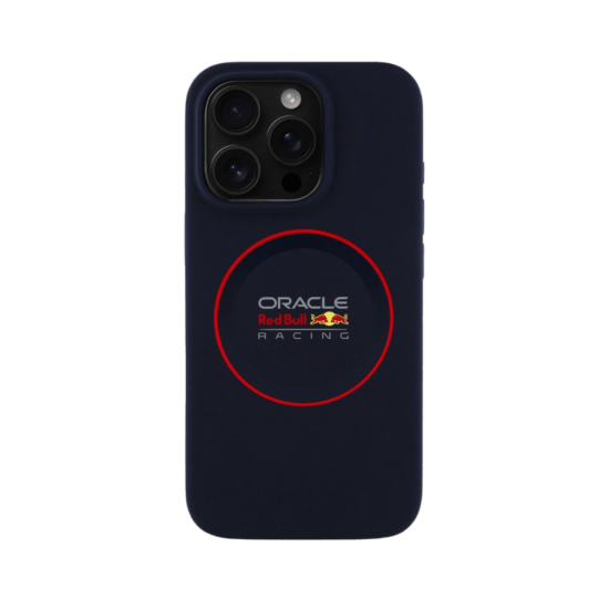 Red Bull Racing Silicone Oversize Horizontal Logo Back Cover hoesje met MagSafe voor Apple iPhone 16