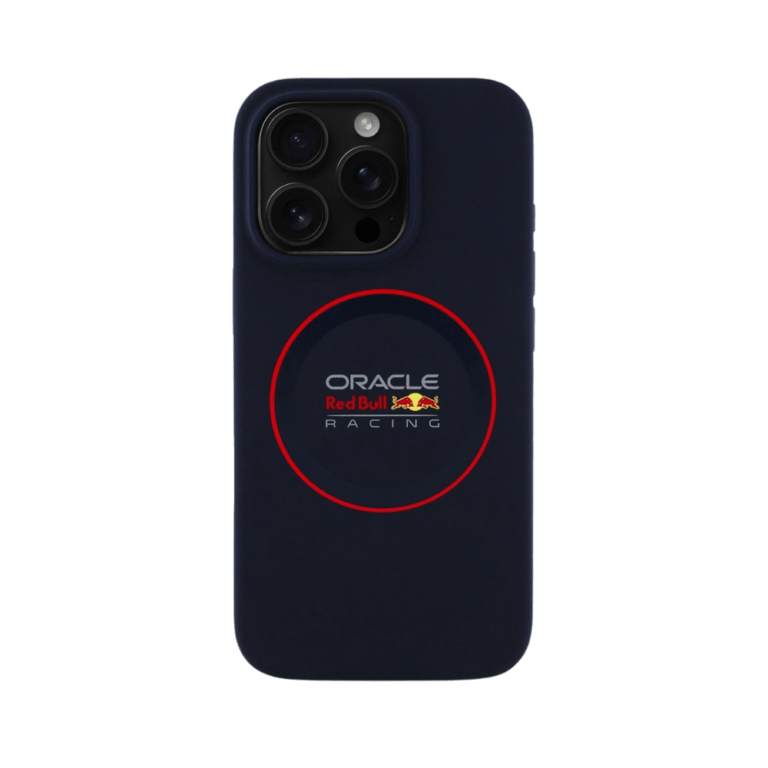 Red Bull Racing Silicone Oversize Horizontal Logo Back Cover hoesje met MagSafe voor Apple iPhone 16