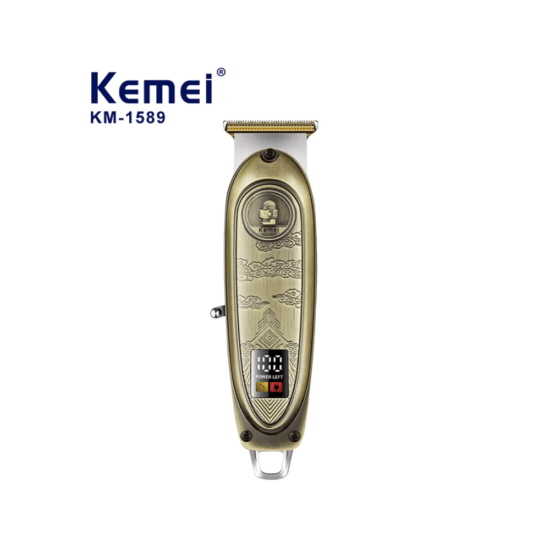 Kemei 1589 Metaal Haarknipper Professionele Barber Tondeuse - Oplaadbaar - Grey