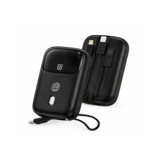 MG P61 10000mAh Powerbank - USB-C + 2 Oplaadkabels - Zwart