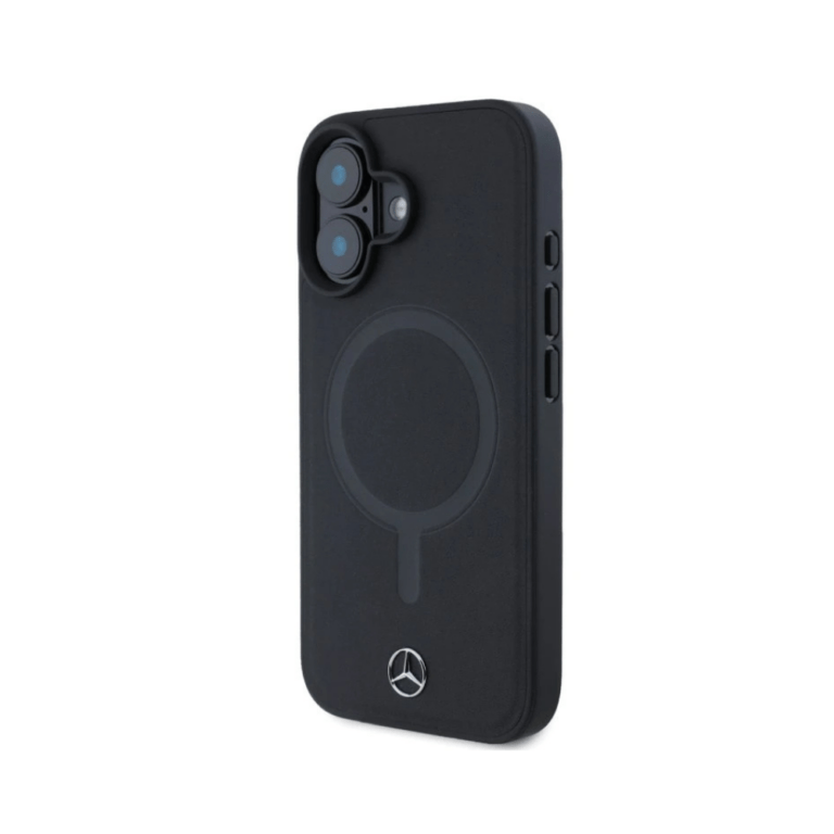 MERCEDES iPhone 16 Plus - Smooth Leather - MagSafe Case - Black