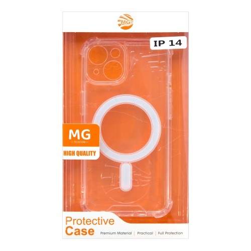 MG - Geschikt Voor - Apple iPhone 14 MagSafe Hoesje Transparant - Apple iPhone 14 Transparant MagSaf