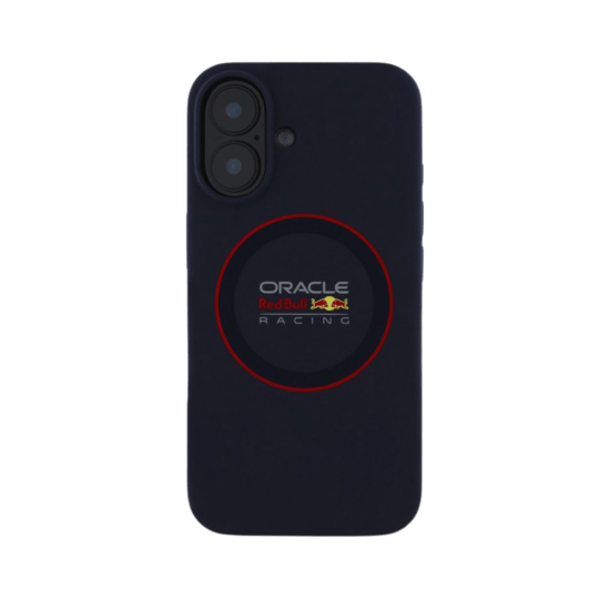 Red Bull Racing Silicone Red Ring Back Cover hoesje met MagSafe voor Apple iPhone 16 - Donkerblauw