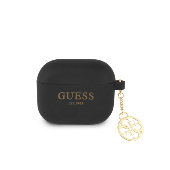 Guess Airpods 3 Silicone Case Charm - Black