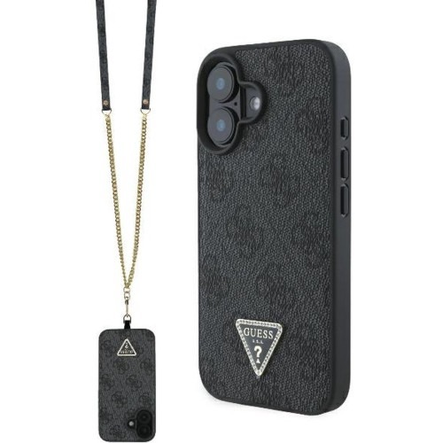 GUESS - iPhone 16 - Hard case- Black - Cross Body