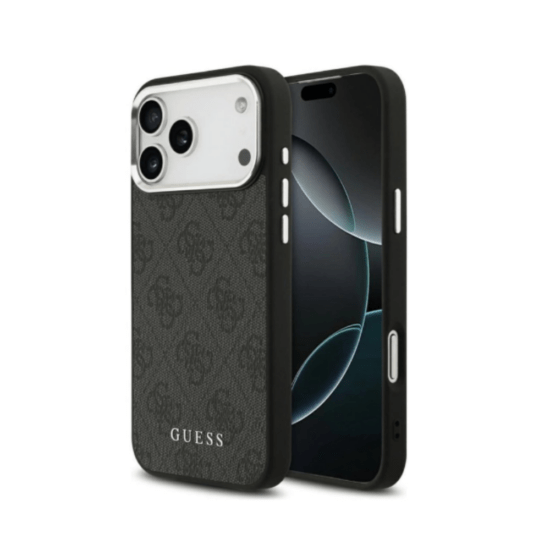 Guess iPhone 17 Pro Max Case - PU Leather Classic Logo - MagSafe - Black