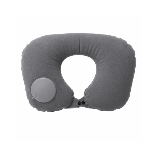 Reis Nekkussen Opblaasbaar Grijs - Comfortabel & Compact - voor Vliegtuig, Auto & Reizen