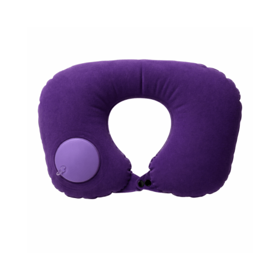 Reis Nekkussen Opblaasbaar Paars - Comfortabel & Compact - voor Vliegtuig, Auto & Reizen