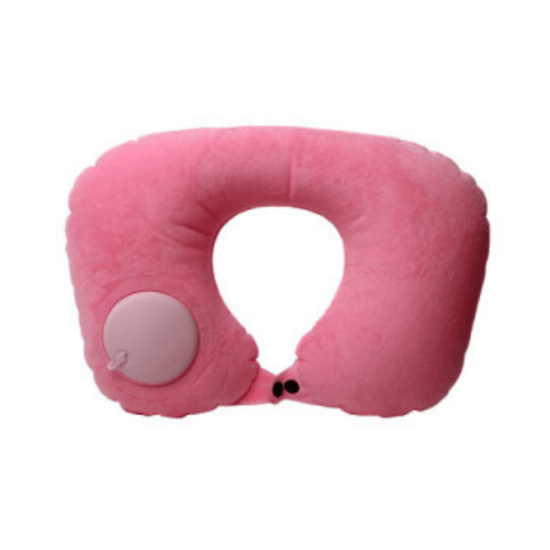 Reis Nekkussen Opblaasbaar Roze - Comfortabel & Compact - voor Vliegtuig, Auto & Reizen