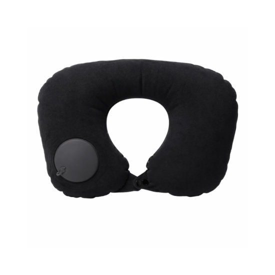 Reis Nekkussen Opblaasbaar Zwart - Comfortabel & Compact - voor Vliegtuig, Auto & Reizen
