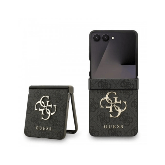 Guess Galaxy Z Flip 7 Case - PU 4G Metal - Gray
