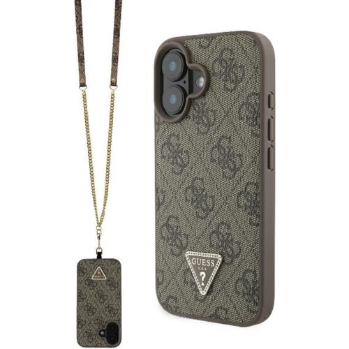 GUESS - iPhone 16 - Hard case- Brown - Cross Body
